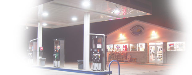 Fuel Pumps and Gas Station Building for Lake Country Convenience & Bait in Faribault, MN