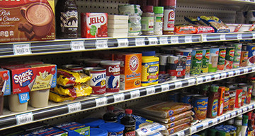Shelves of Food Items - Grocery