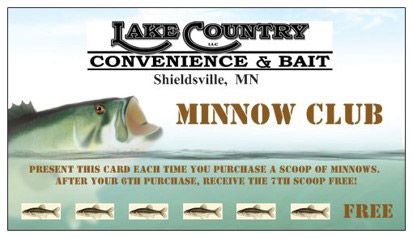 Minnow Club Punch Card - Lake Country Convenience & Bait